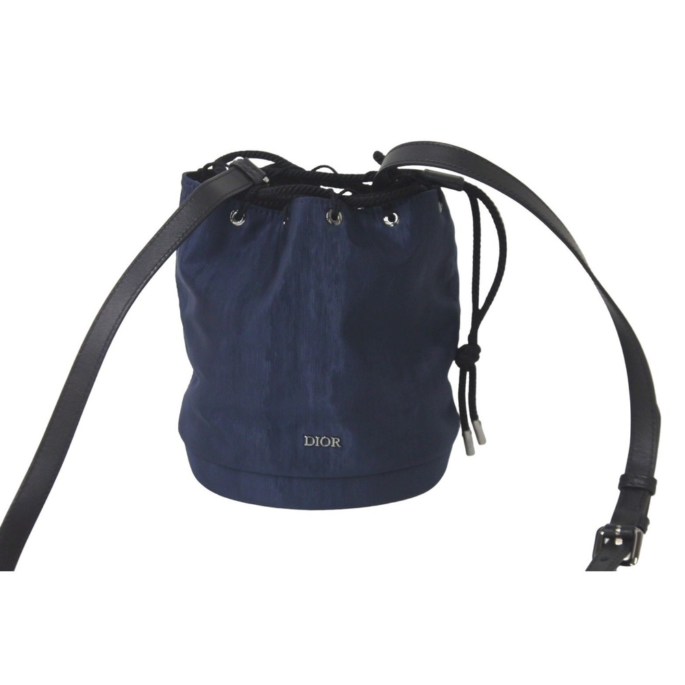 Dior bag drawstring closure Christian shoulder